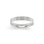 14k white gold mens wedding band polished flat 3mm
