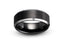 black brushed tungsten ring