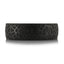 The Nightvein carbon fiber men's wedding band with tantalum interior and geometric pattern 7mm width