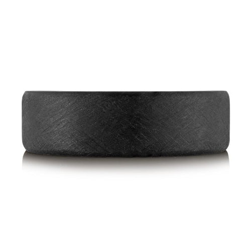 The Ronin - Black Tantalum Ring with Brushed Finish and Flat Profile Style