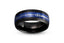 Haralambos - Blue Meteorite Imitation Tungsten Ring with Arrow Inlay