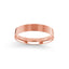 mens wedding band rose gold polished flat