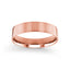14k rose gold mens wedding band polished flat 5mm