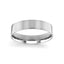 14k white gold mens wedding band polished flat 5mm