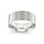 14k white gold mens wedding band polished flat 9mm