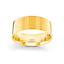 14k yellow gold mens wedding band polished flat 9mm