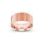 14k rose gold mens wedding band polished flat 10mm