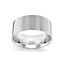 14k white gold mens wedding band polished flat 10mm