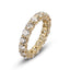 4 carat round diamond eternity wedding ring with micro pave setting on the sides