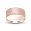14k rose gold wedding band flap finish flat style 9mm width IVANOV