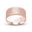Polished rose gold wedding band flat style 10mm width