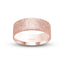 14k rose gold wedding band flap finish flat style 8mm width Ivanov