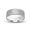 14k white gold wedding band flap finish flat style 8mm width Ivanov