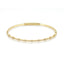 Aurora Whisper: 14K Gold Flexible Diamond Bracelet with Star Design