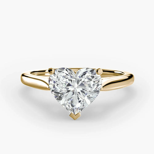 The Cassara - Classic Heart Shaped Diamond Solitaire Ring
