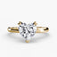 The Kaelis heart shaped diamond solitaire engagement ring in yellow gold