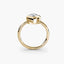 Side view of The Novara showing marquise diamond in protective bezel with pointed ends secured