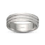 Ivanov's Grooved Elegance - 6mm Men's Wedding Band with Brushed Finish