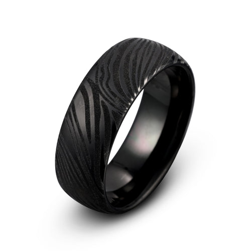 Mokume Gane Tungsten Wedding Band - Aiolos