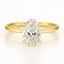 Oval lab diamond solitaire engagement ring yellow gold