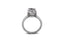 Oval diamond engagment ring hidden halo 3d top and sides micro pave setting 18k white gold