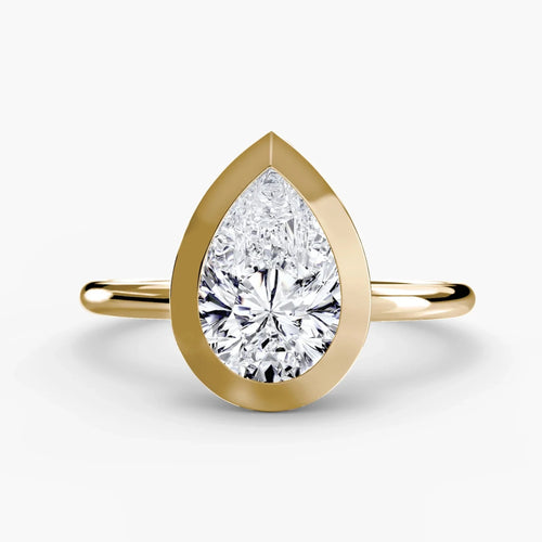 The Atlas - Pear Diamond Bezel Setting Solitaire Ring