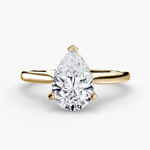 The Arisel - Classic Pear Shaped Diamond Solitaire Ring