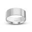 9mm polished white gold wedding band flat style