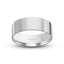 14k white gold wedding band polished finish flat style 8mm width Ivanov