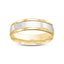 14k gold two tone wedding band yellow gold white 6mm width