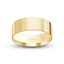 14k yellow gold wedding band polished finish flat style 8mm width Ivanov