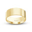 9mm polished yellow gold wedding band flat style Ivanov