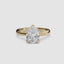 360-degree rotation view the Zevara pear shaped diamond double prong solitaire engagement ring in yellow gold