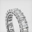 Emerald cut diamond eternity wedding band white gold