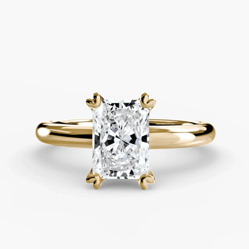 The Aurien - Radiant Cut Diamond Double Prong Solitaire Engagement Ring