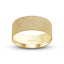 14k yellow gold wedding band rolled finish flat style 9mm IVANOV