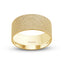 14k yellow gold wedding band rolled finish flat style 10mm width  Ivanov Jewelry