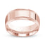 Rose gold ring polished mill-grained 9mm width with 'IVANOV' branding on a white background