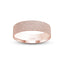 Rose gold ring rolled finish flat style 6mm with 'IVANOV' branding on a white background