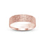 Rose gold ring scratched finish 6mm flat style with 'IVANOV' branding on a white background