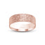 Rose gold ring 14k scratched finish 7mm width with 'IVANOV' branding on a white background