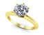 6 prong solitaire engagement ring 14k