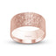 14k rose gold wedding ring scratched finish 10mm width, Ivanov Jewelry