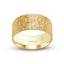 14k yellow gold wedding ring scratched finish 10mm width