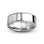 White gold ring with polished finish and mil-grain edges detailing on a white background
