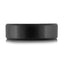 The Gravemarch black tantalum men's wedding band with brushed finish and polished beveled edges 7mm width