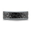 The Umbrium tantalum men's wedding band with hammered black carbon fiber center inlay 7mm width