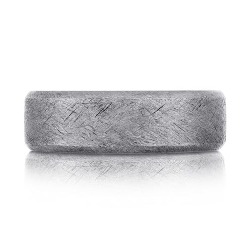 The Abyss - Tantalum Ring with Brushed Finish and Flat Profile Style