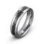 tungsten ring blue carbon inlay 6mm