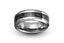 Tungsten ring blue carbon fiber inlay polished gray beveled edges 8mm width